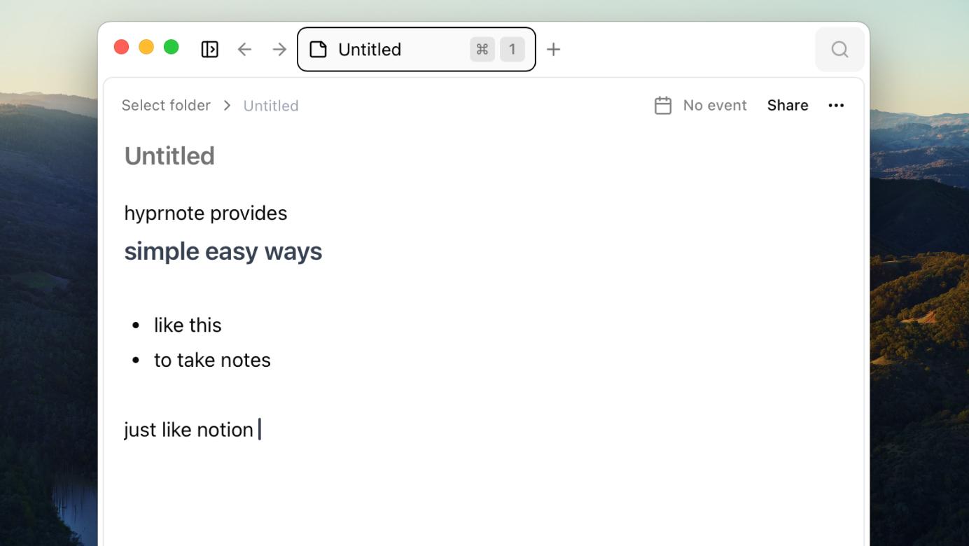 Keyboard shortcuts feature